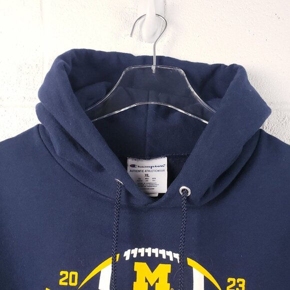 Champion Michigan Wolverines Men's XL Blue 2023 National Champion Sweatshirt - Picture 4 of 7